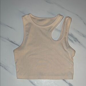 Cream Sleeveless Women's Top